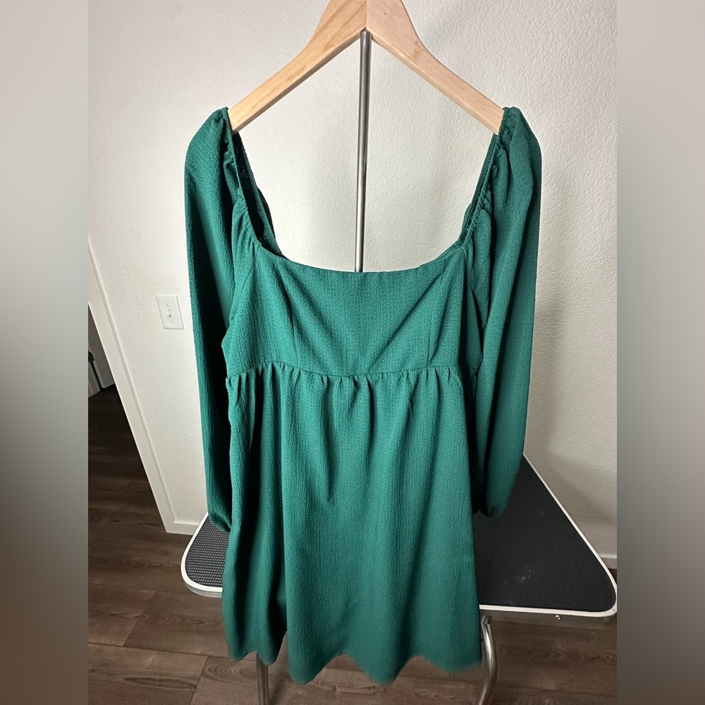 Altar'd State Green Babydoll Dress NWOT